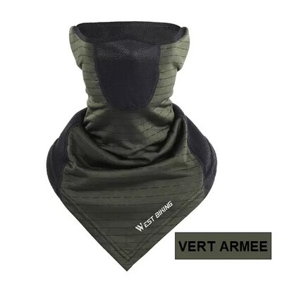 Cache cou triangle vert armée