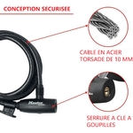 Master Lock Antivol Vélo Câble de 1.8 m avec Support de Fixation Caractéristiques