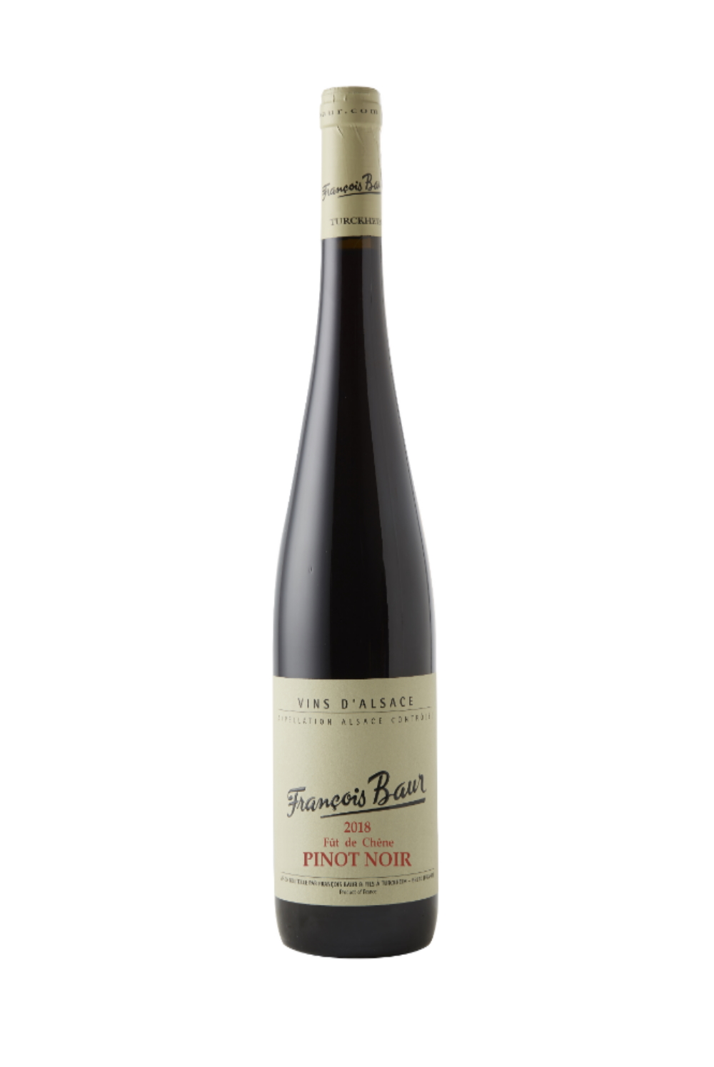 Pinot Noir fût de chene 2018 – Pinot Noir Alsace- François Baur -Lalsace- en-Bouteille -turckheim- bio