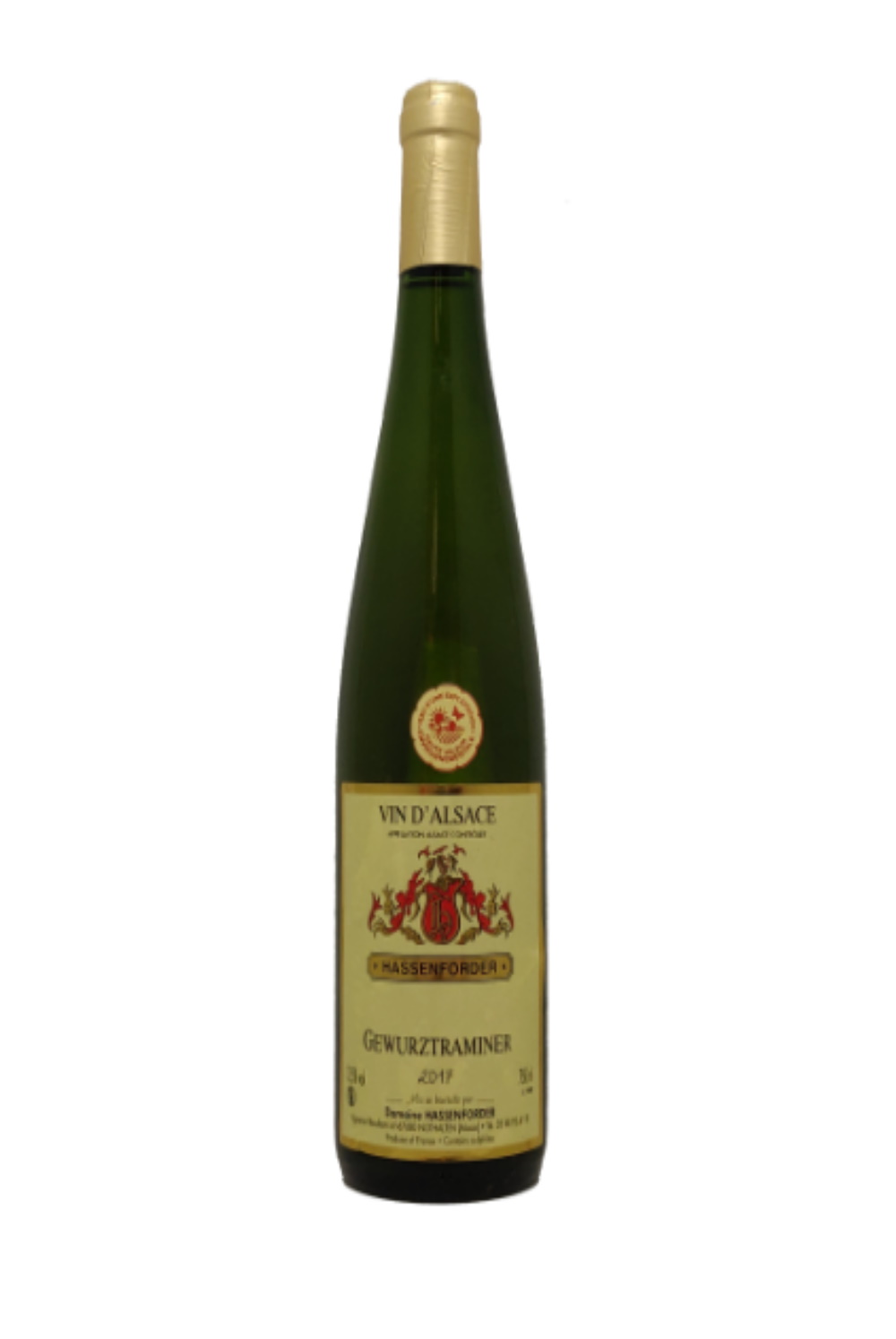 Gewurztraminer 2017-domaine HASSENFORDER -lalsace-en-bouteille