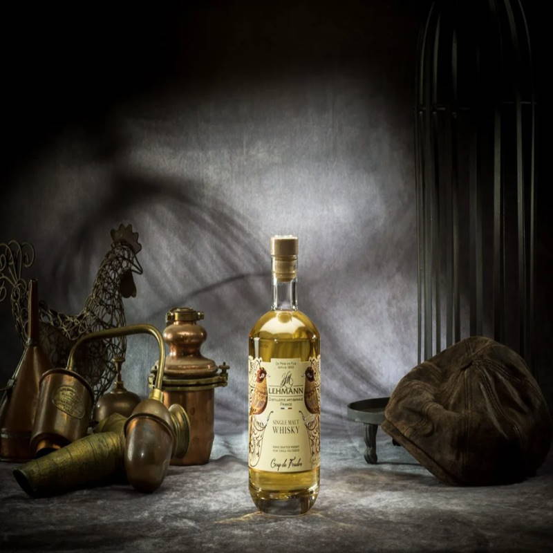 Whisky coup de foudre  distillerie Lehmann lalsace en bouteille