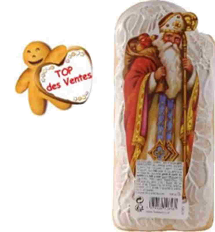 Saint Nicolas glacé 19 cm lot de 5 pièces-Fortwenger  A103N -Fortwenger-lalsace-en-bouteille.com-Gertwiller