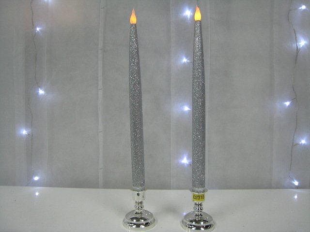 bougies argentées