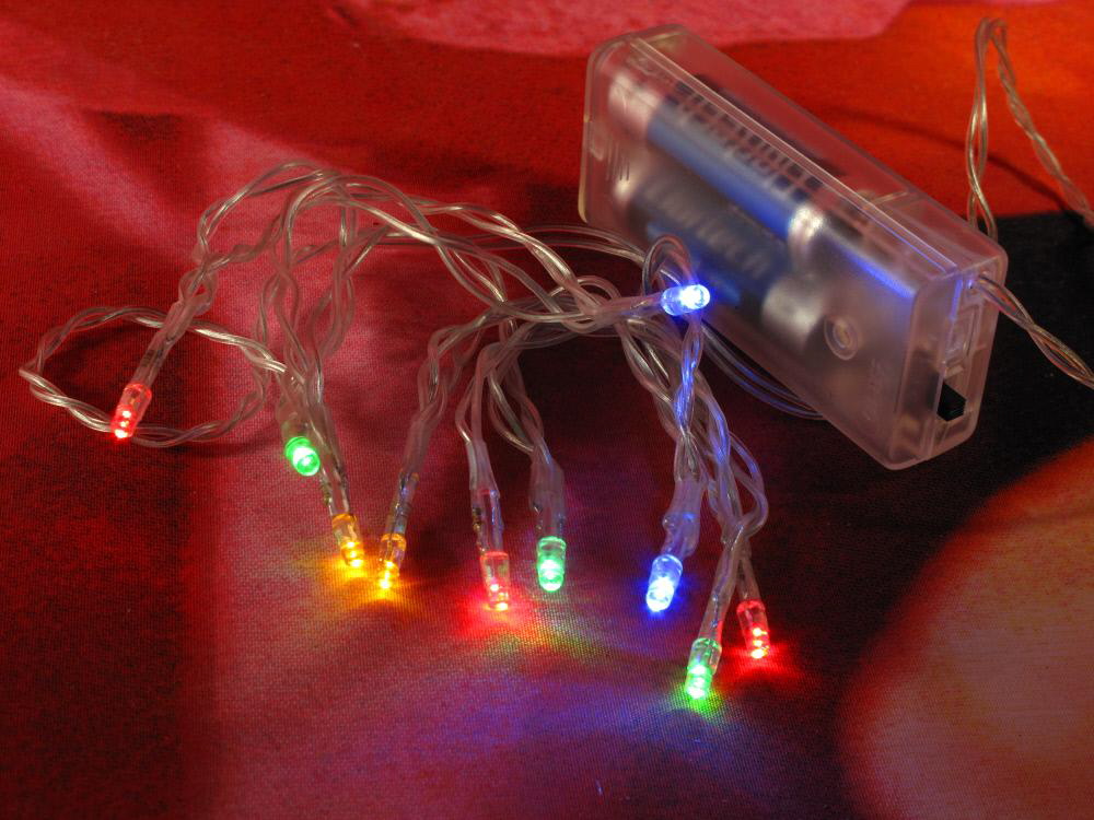 Mini guirlande à pile LED multicolore - Décorations/Décoration lumineuse -  LAlsace en Bouteille