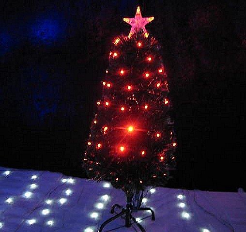 sapin de noel fibres optiques