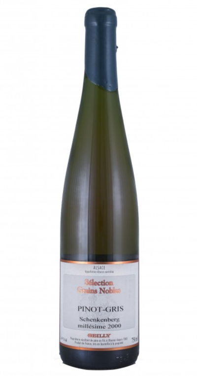 pinot-gris grain noble-schenkenberg-2000 Domaine SEILLY, Obernai, lalsace en bouteille1