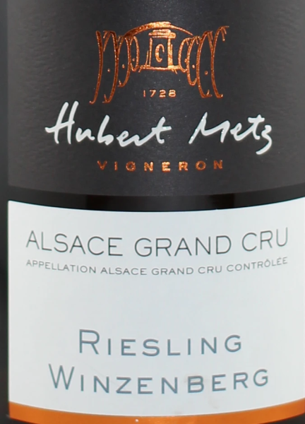 Riesling Grand Cru Winzenberg 2016 Domaine Hubert Metze-lalsace-en-bouteille-