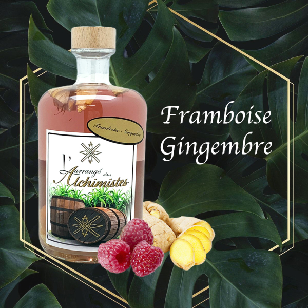 Rhum Framboise Gingembre ,L'arrangé des Alchimistes,lalsace-en-bouteille