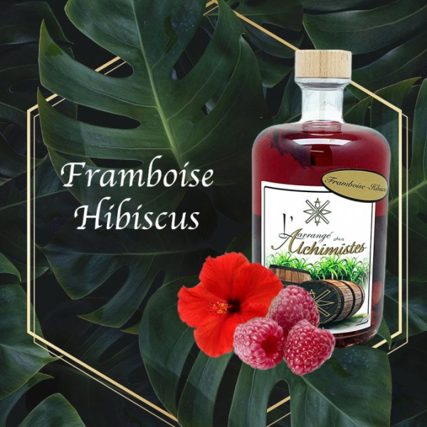 Rhum Framboise Hibiscus ,L'arrangé des Alchimistes,lalsace-en-bouteille