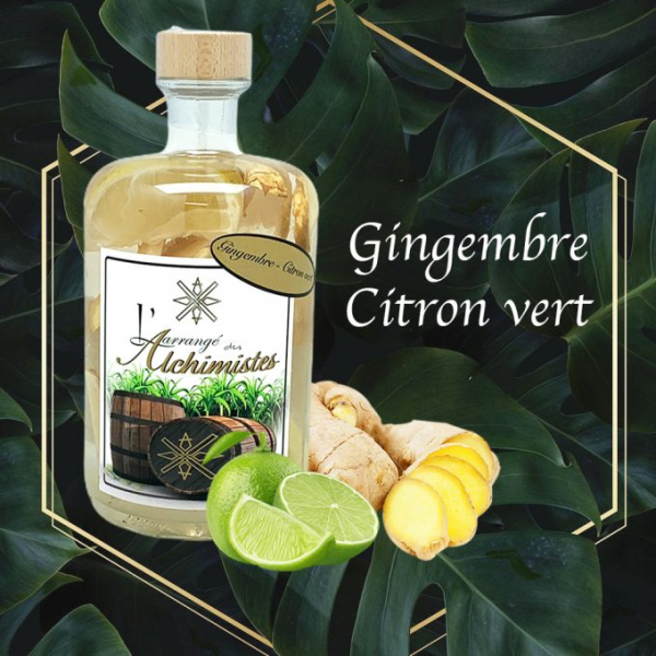 Rhum Gingembre Citron Vert  ,L'arrangé des Alchimistes,lalsace-en-bouteille