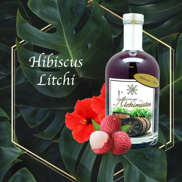 Rhum Hibiscus Litchi ,L'arrangé des Alchimistes,lalsace-en-bouteille