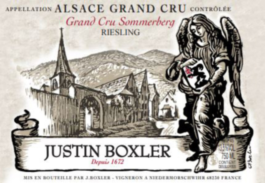 Riesling Sommerberg 2017   justin  Boxler lalsace en bouteille