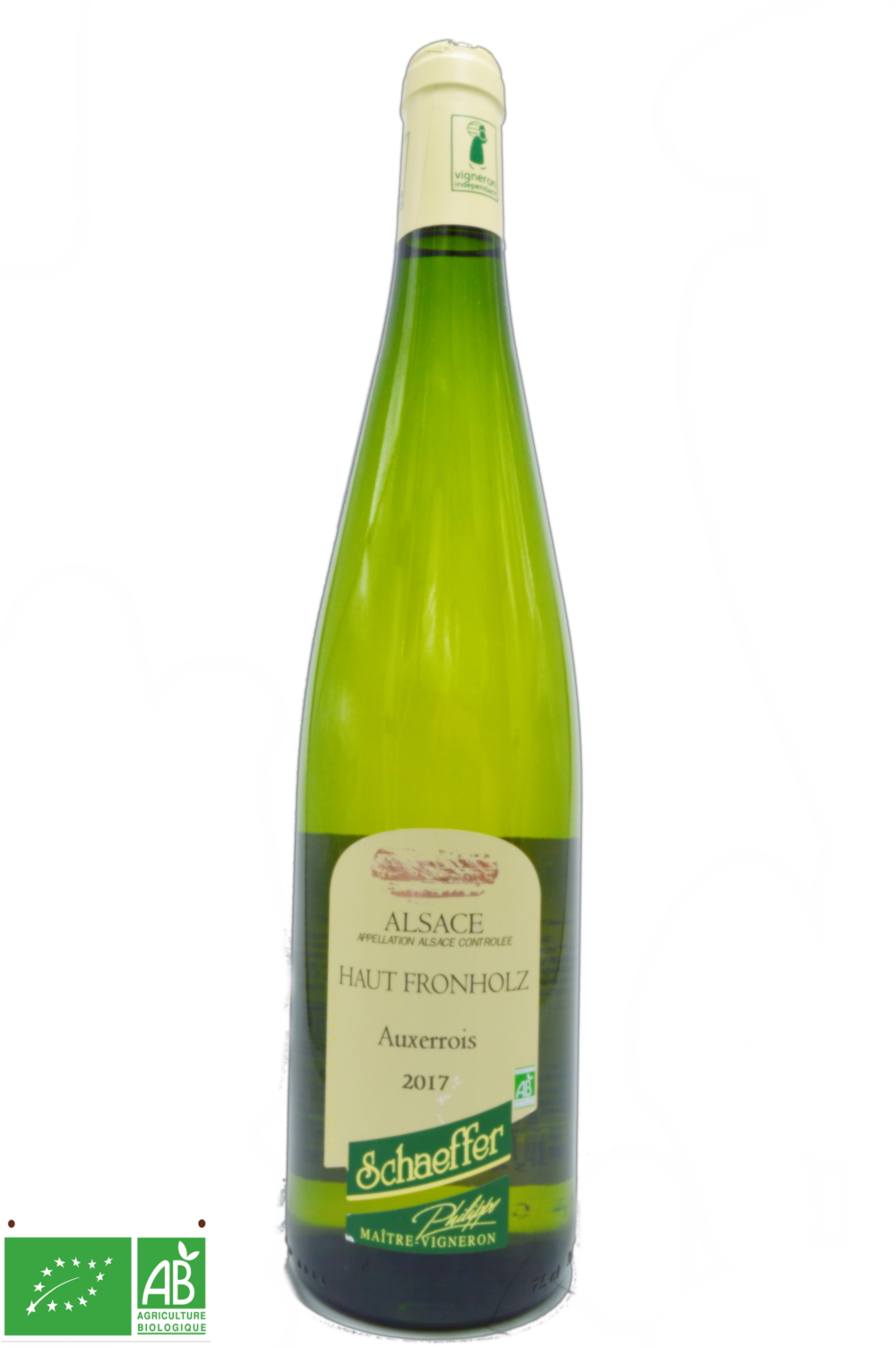 auxerrois schaeffer haut fronholz l alsace en bouteille