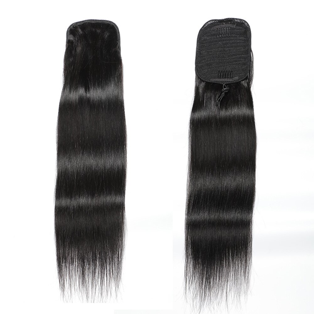 Extensions-de-queue-de-cheval-Blonde-Ombre-cheveux-humains-remy-Darwstring-Afro-cr-pus-boucl-s