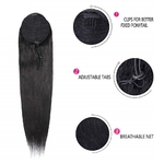 Extensions-de-queue-de-cheval-Blonde-Ombre-cheveux-humains-remy-Darwstring-Afro-cr-pus-boucl-s