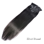 Extensions-de-cheveux-naturels-Remy-lisses-avec-clips-brun-Blonde-120g-8-pi-ces-ensemble-t