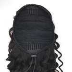 Halo-Lady-Extensions-de-cheveux-br-siliens-naturels-non-remy-queue-de-cheval-Deep-Wave-cordon