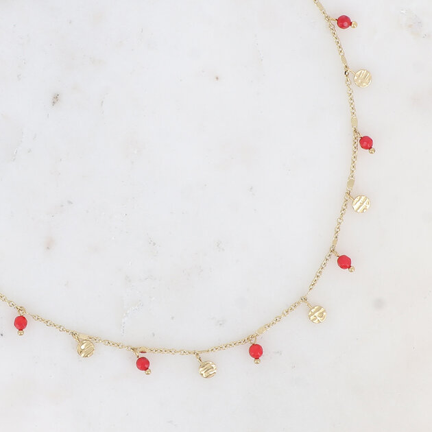 Collier De Perles Corail Orange Naturel Fait Main - Longueur 18 Pouces | Cadeau