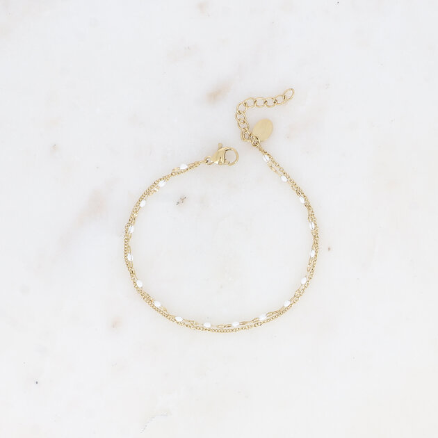 Bracelet Métal 4 Rangs Maille Doré Et Argenté Scooter Paris - Neuf Sans Emballage D’origine