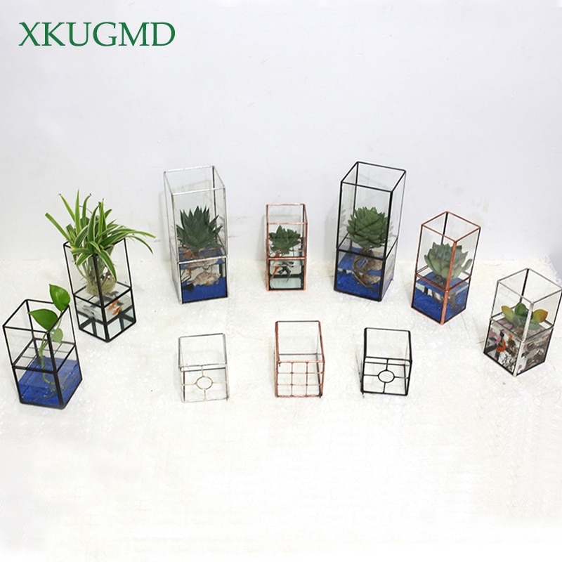 Nordique-Transparent-verre-Double-couche-hydroponique-succulente-plante-Vase-g-om-trie-plante-fleur-Inserter-d