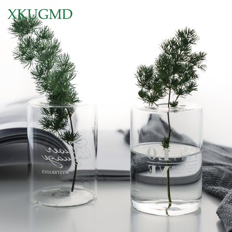 Terrarium-hydroponique-plantes-Vases-Vintage-impression-Pot-de-fleur-Transparent-Vase-verre-table-plantes-jardin-maison