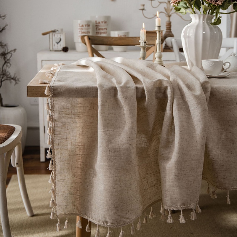 Nappe en lin inspiration bohême chic