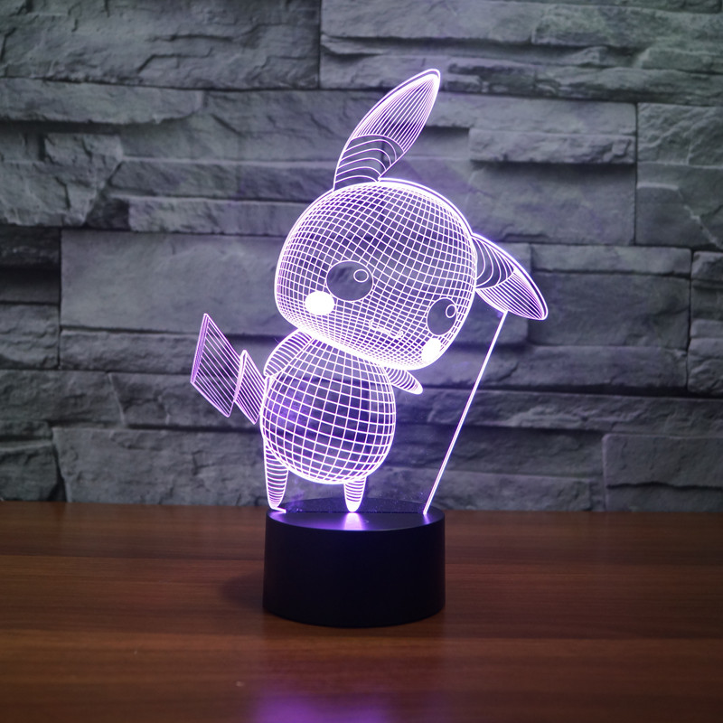 LED-3D-Pokemon-Go-Pikachu-veilleuses-lampe-veilleuses-Mega-Touch-lampe-de-Table-7-couleurs-RGB