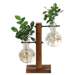 Terrarium-hydroponique-plante-Vases-Vintage-Pot-de-fleur-Vase-Transparent-cadre-en-bois-verre-table-plantes