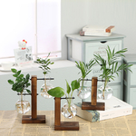 Terrarium-hydroponique-plante-Vases-Vintage-Pot-de-fleur-Vase-Transparent-cadre-en-bois-verre-table-plantes
