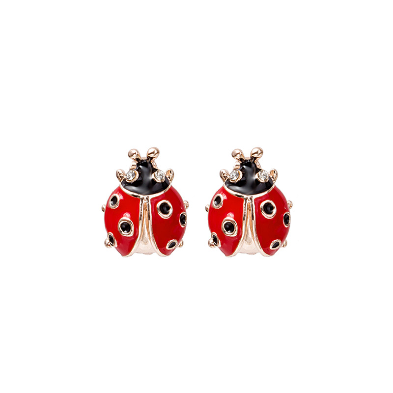 Boucles-d-oreilles-Coccinelles clous