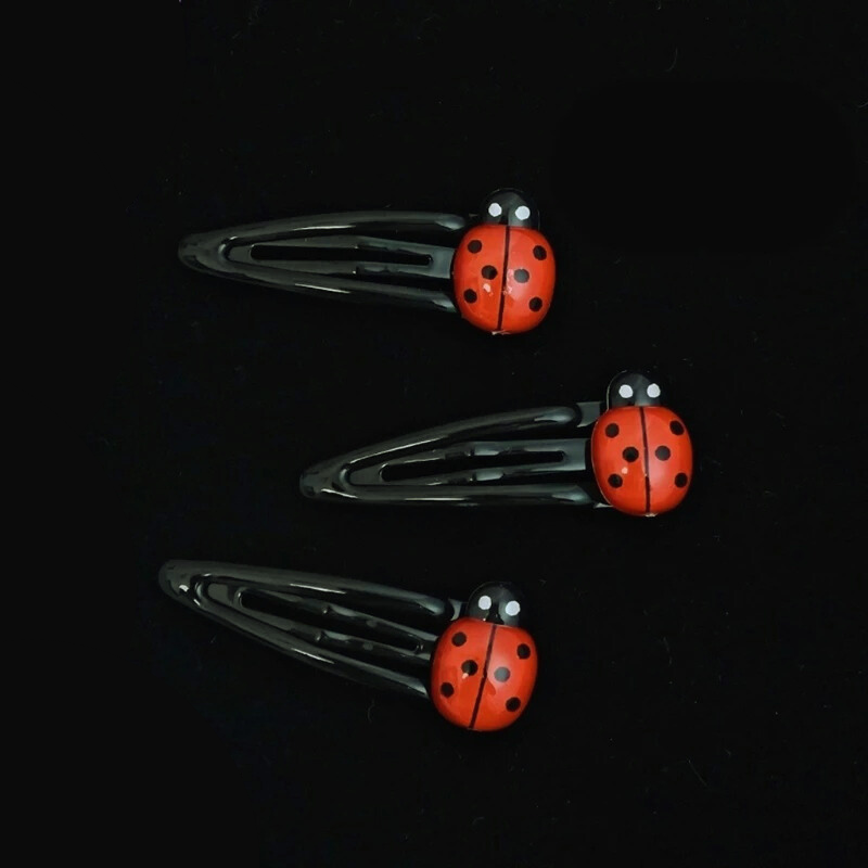 barrettes clic-clac coccinelle