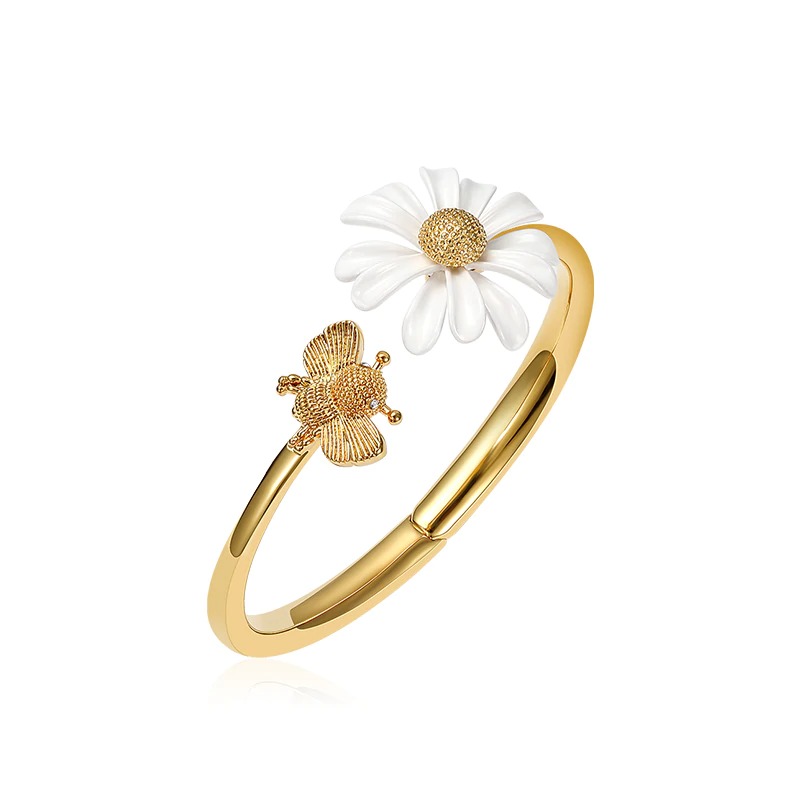bracelet jonc abeille marguerite