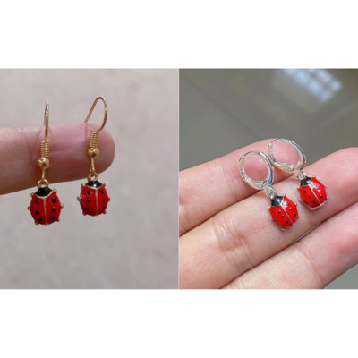 Boucles coccinelle dormeuses
