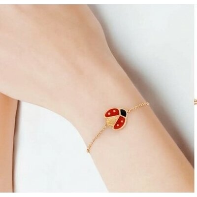 bracelet coccinelle médaillon