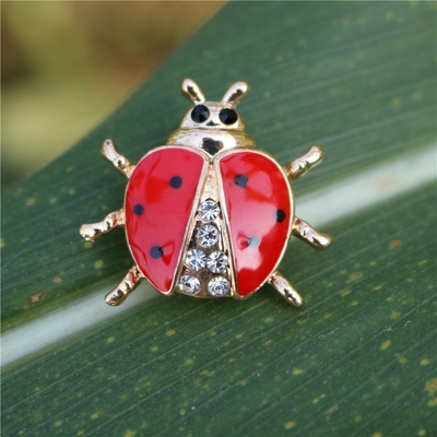 Haute-qualit-la-main-huile-insecte-broche-mode-animal-broche-strass-femme-bijoux-coccinelle-broche