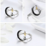 bague lune en argent