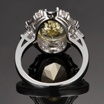 Bague argent pierre jaune