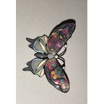 broche papillon multicolore