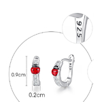 boucles d-oreilles coccinelle argent enfant