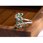 bague feuille ajustable
