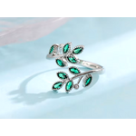 bague feuille argent 925