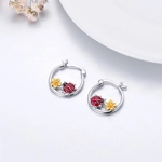Anneaux creoles coccinelle