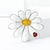 broche fleur coccinelle