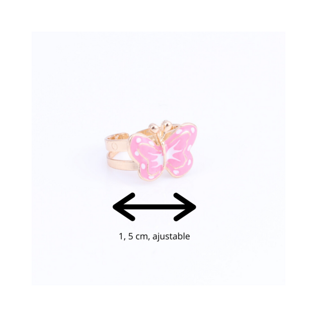 Ensemble Bijoux Papillon Pour Filles - 5 Pièces (collier, Bracelet, Boucles D'oreilles, Bague), Cadeau