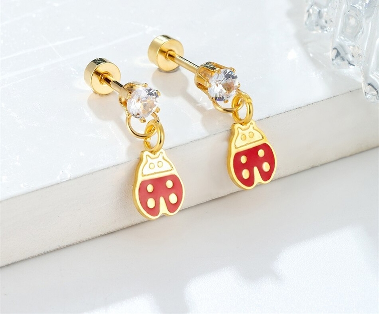 Boucles d'oreilles à strass - Argenté